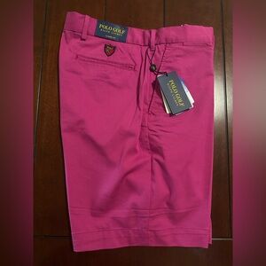 Polo Ralph Lauren Classic Fit Golf Shorts Men's Size 34 Crest Logo Hot Pink NEW